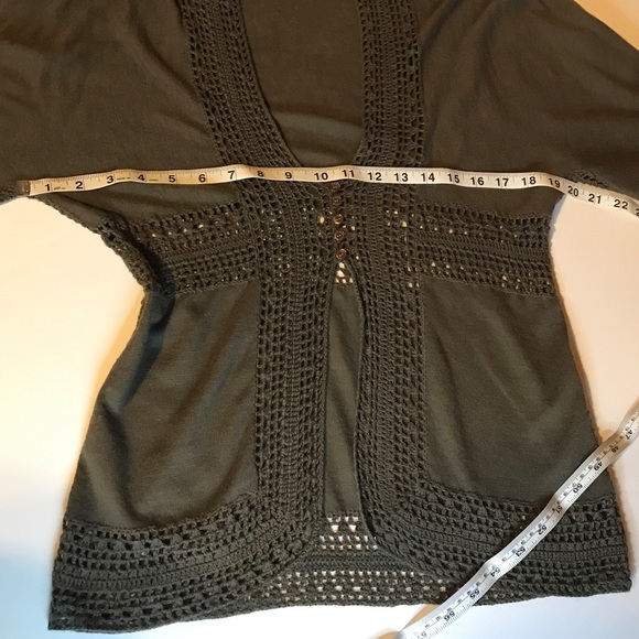 Crochet Trim Kimono Sweater - Picture 4 of 7